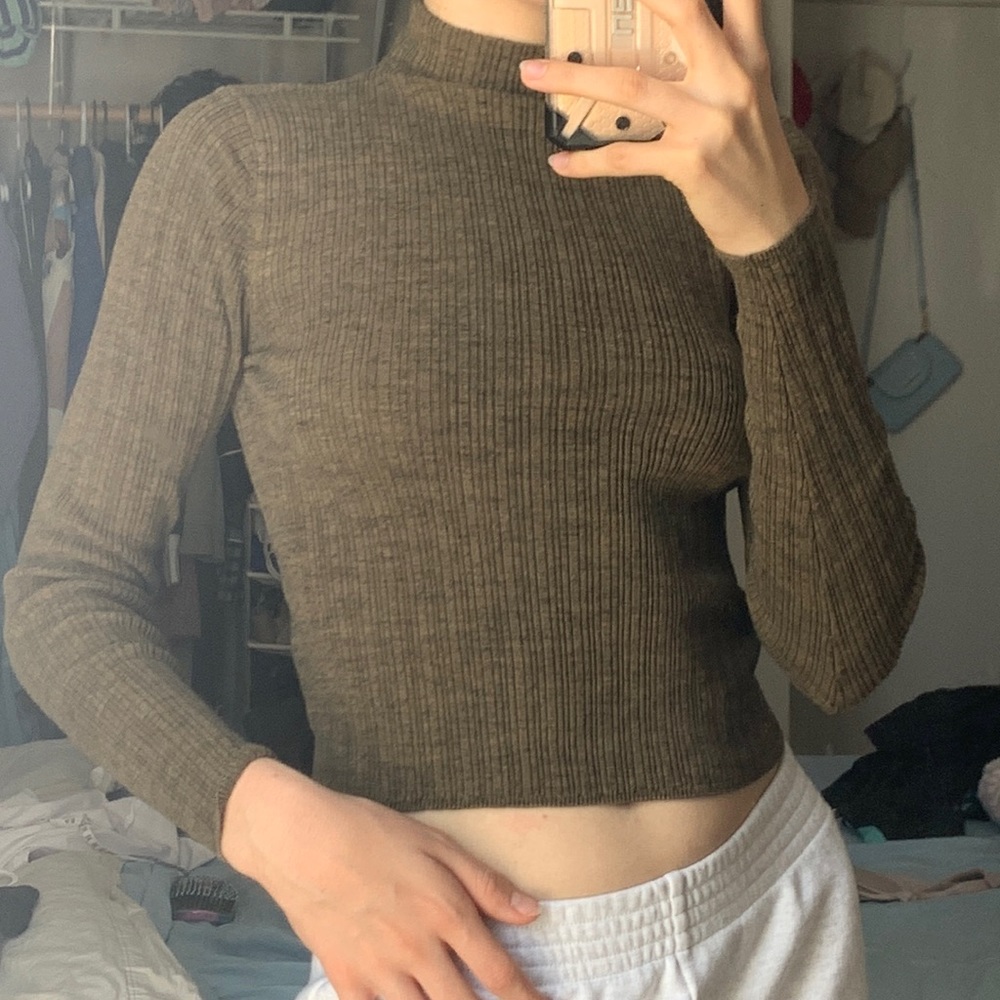 Dark Green Long Sleeve Top